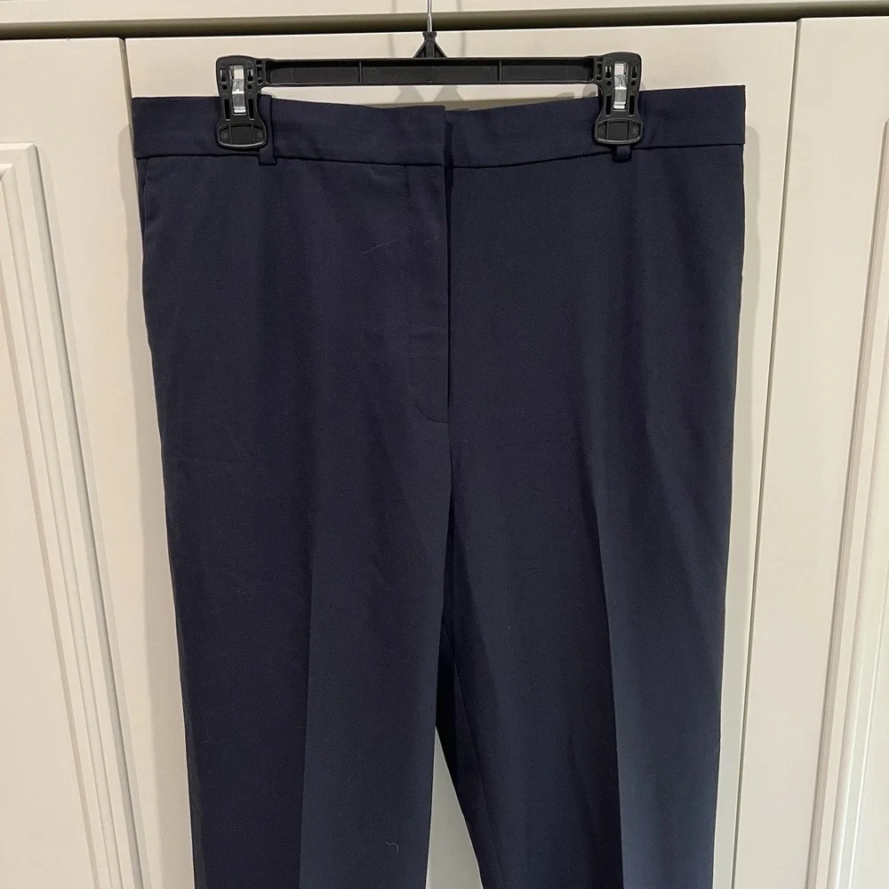Aritzia‎ Babaton Women's Navy Wool Dress Pants Size 14 Trousers Classic Career - Picture 2 of 8